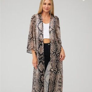 Show Me Your MuMu Boho Marissa Cape Duster-Snakeskin